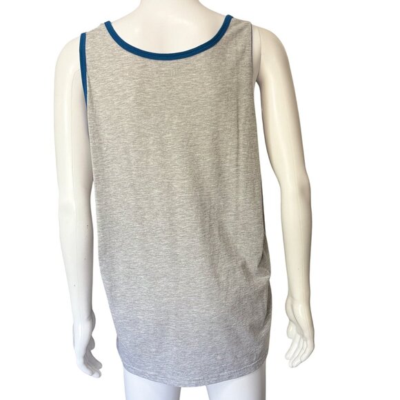 The Smurfs Tank Top Mens 2XL Gray Cotton Blend Graphic Rainbow I’M Free Print - Picture 2 of 4